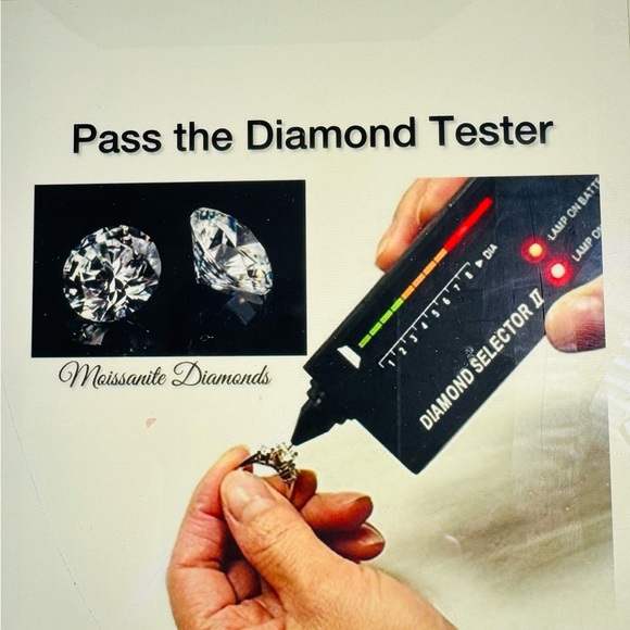 Moissanite Asscher Cut 3c.t.w Ring Stunning - Picture 4 of 7